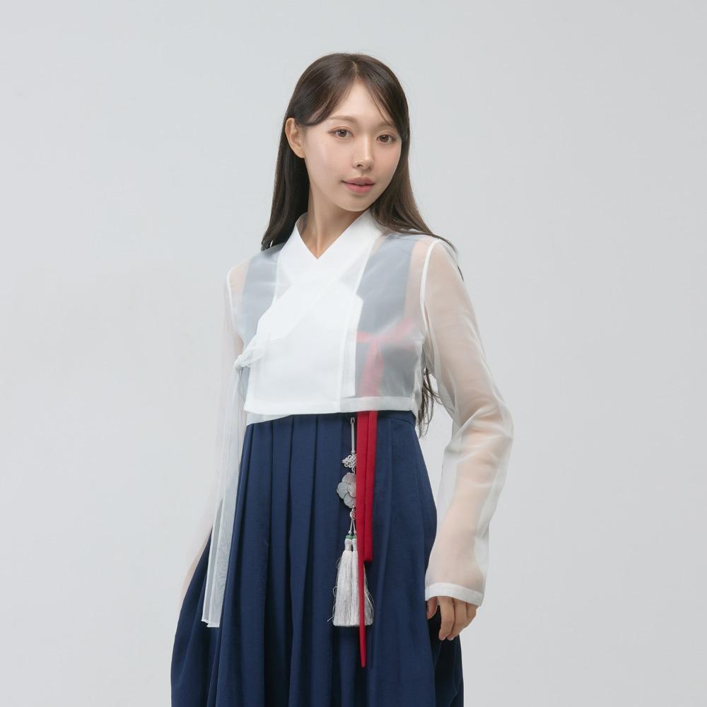 화이트 비치는 시스루 저고리