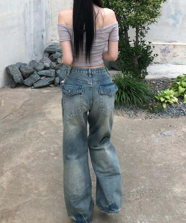 [모델소장/핏보장🖤] 포켓 포인트 데님 팬츠