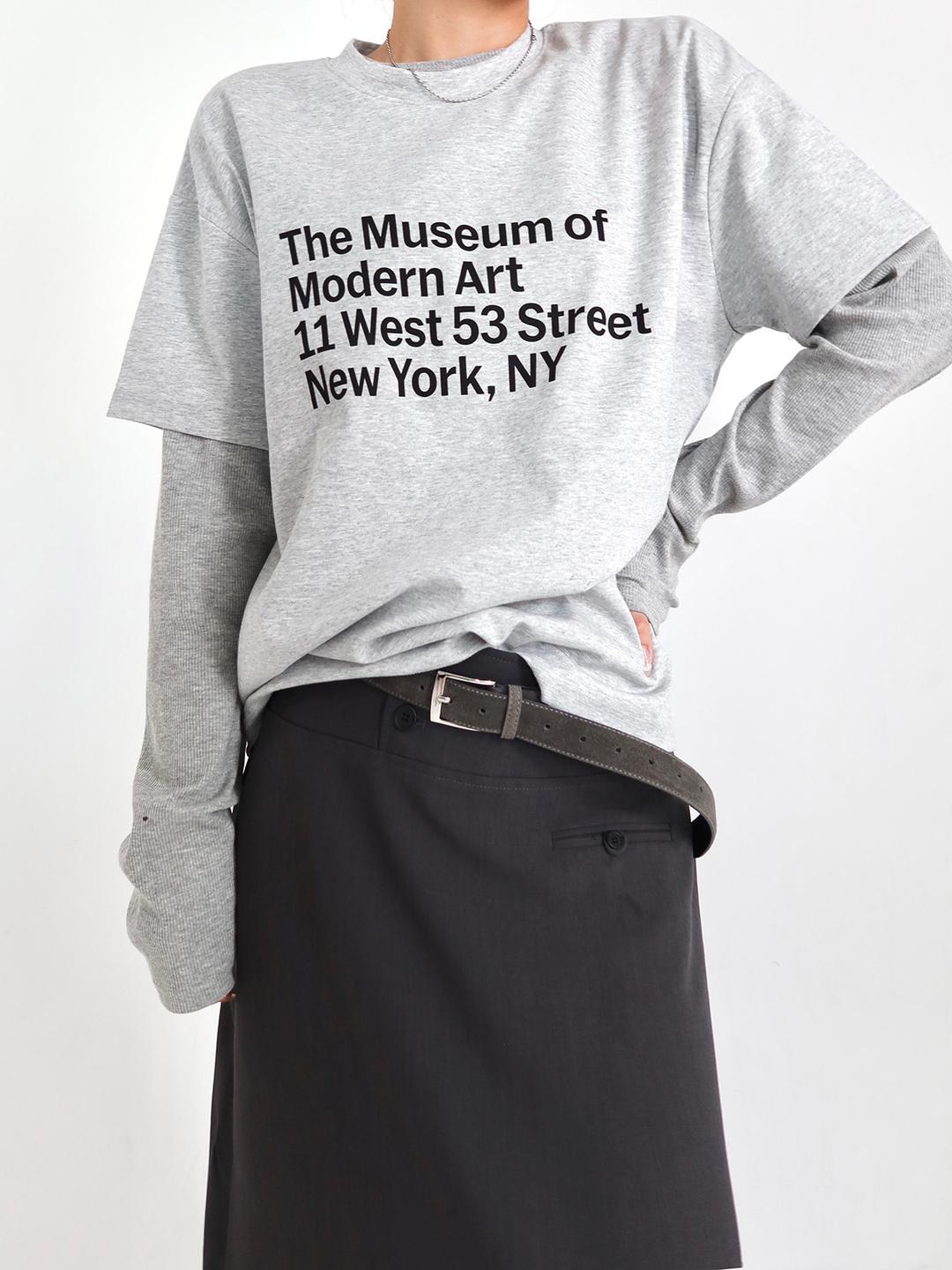 레터링 하드 크롭 반팔 티 (2color)