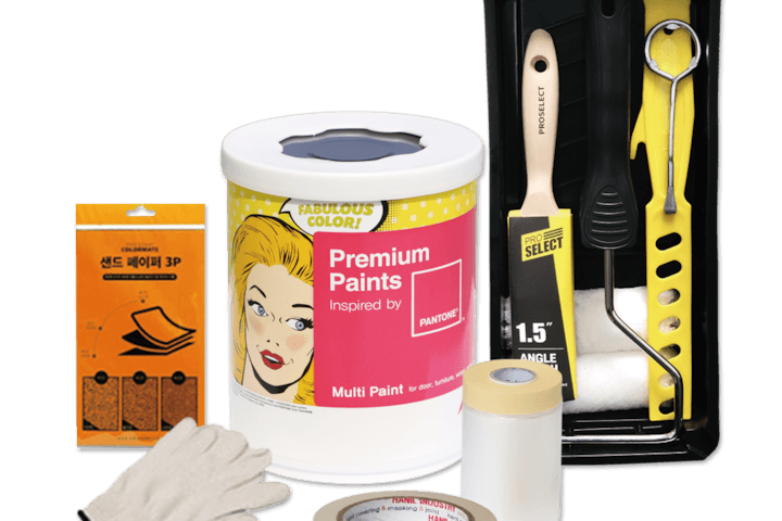 [10%쿠폰] 팬톤 수성 방문 가구 멀티 다용도 페인트 리폼세트
