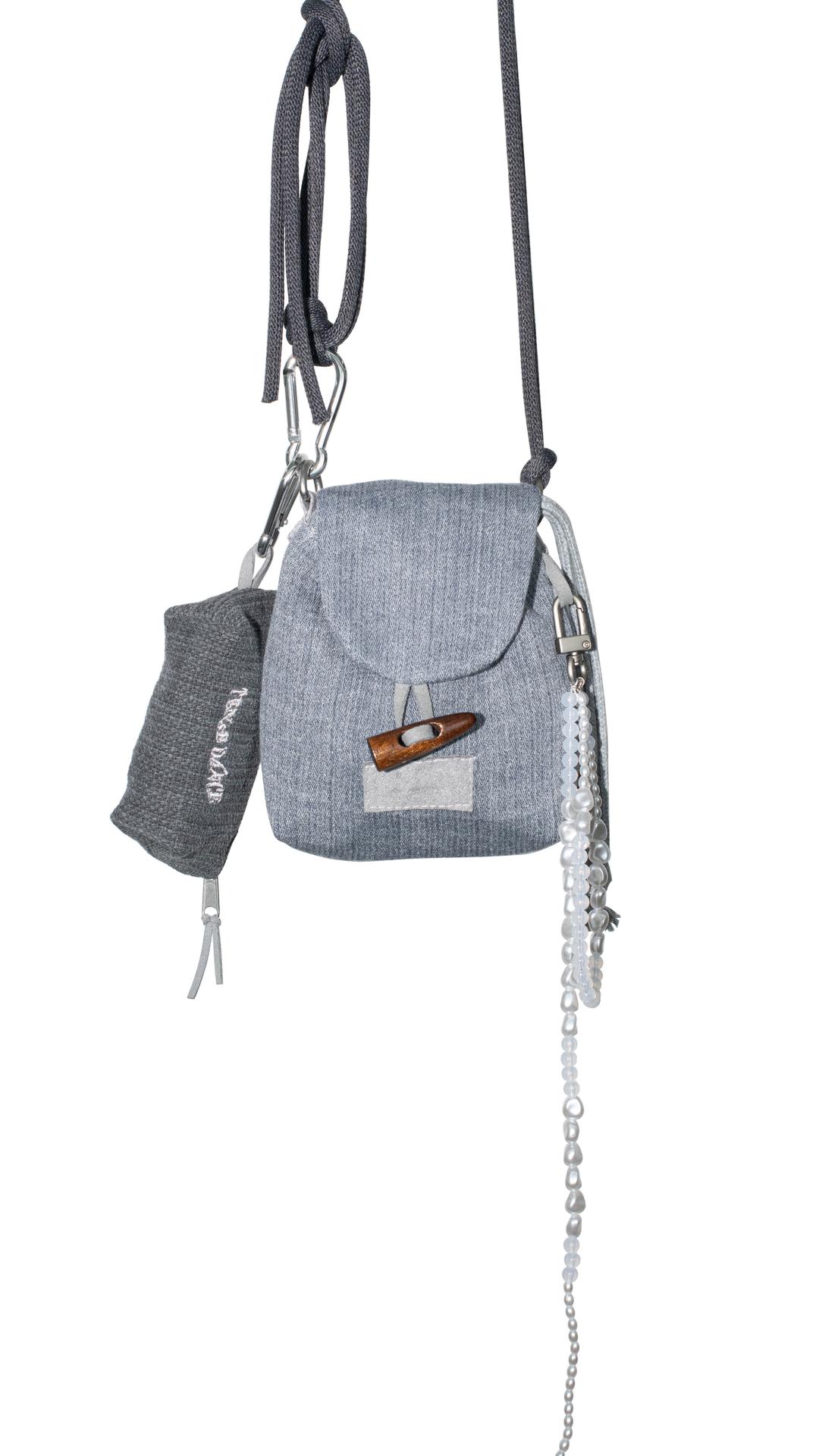 Mini keyring bag_vintage blue
