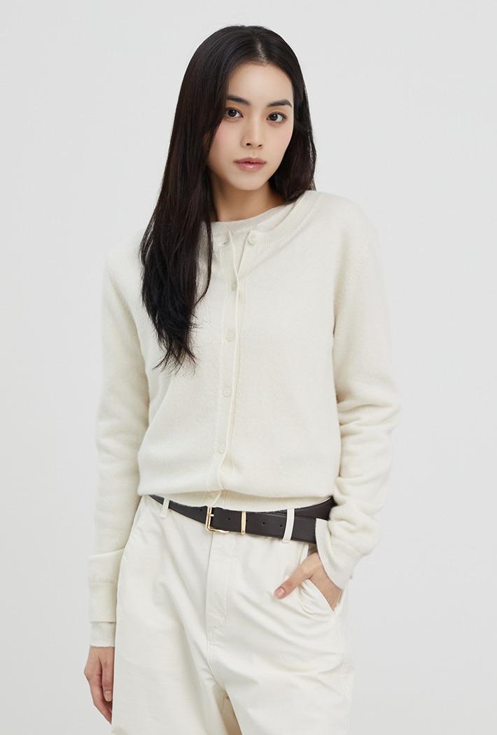 [캐시미어 100] 라운드넥 카디건_SPCKF4TW01