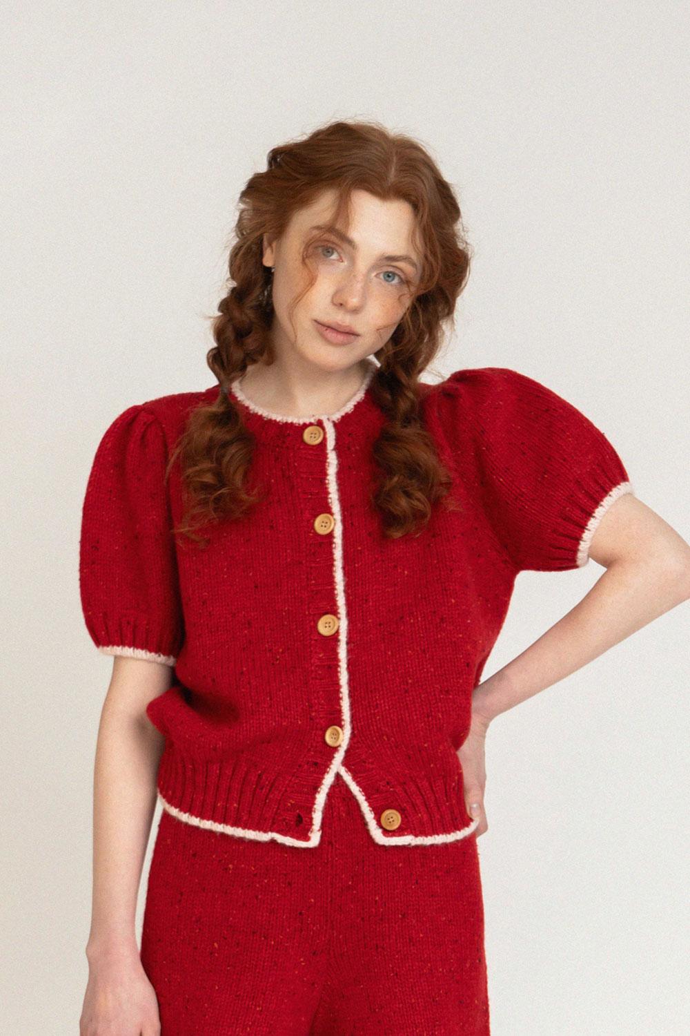 Cake cardigan_red