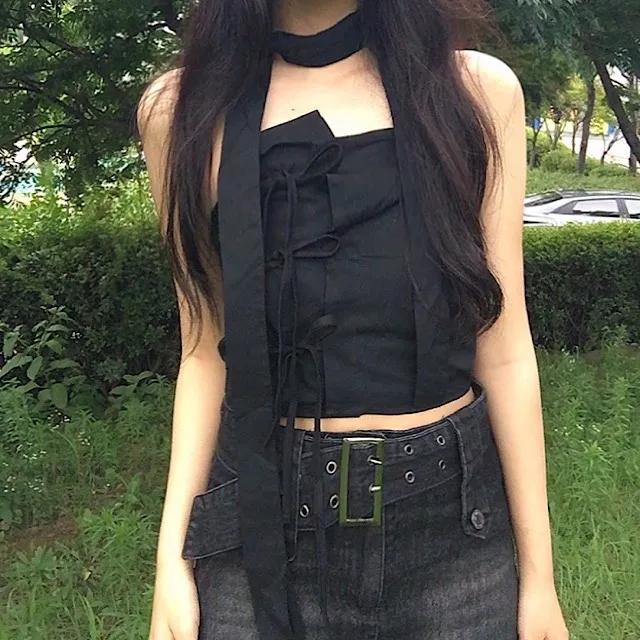 Ribbon top scarf set