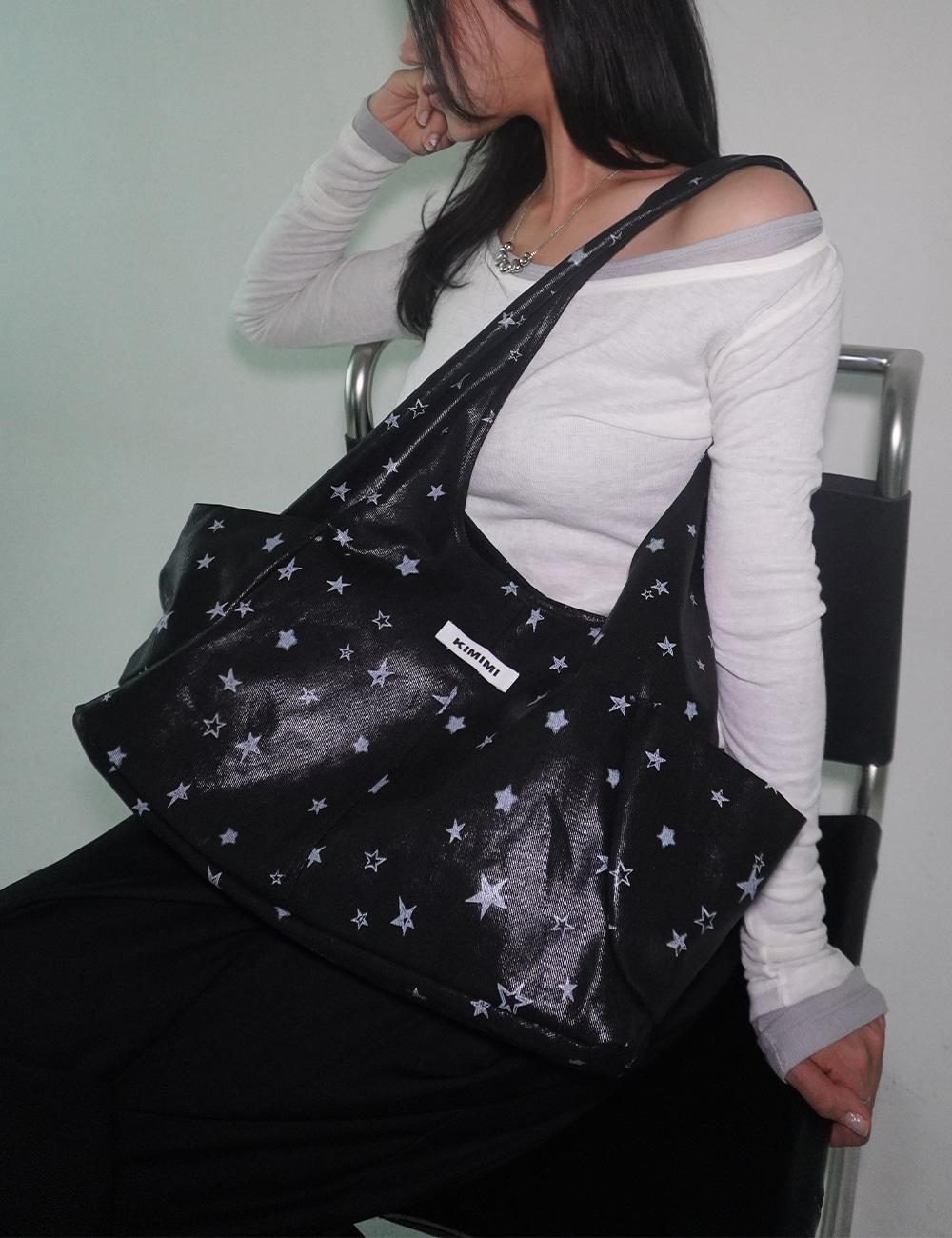 키미미 KIMIMI Star pocket shoulder bag  Black