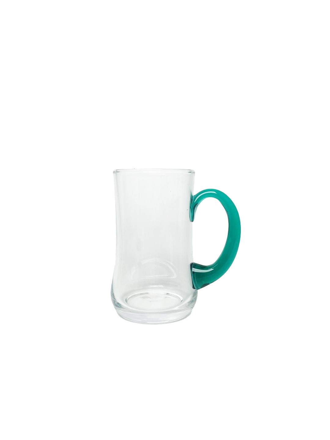 Green Handle Glass Cup