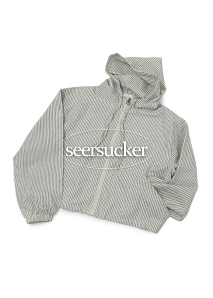 seersucker stripe summer windbreaker (2C)
