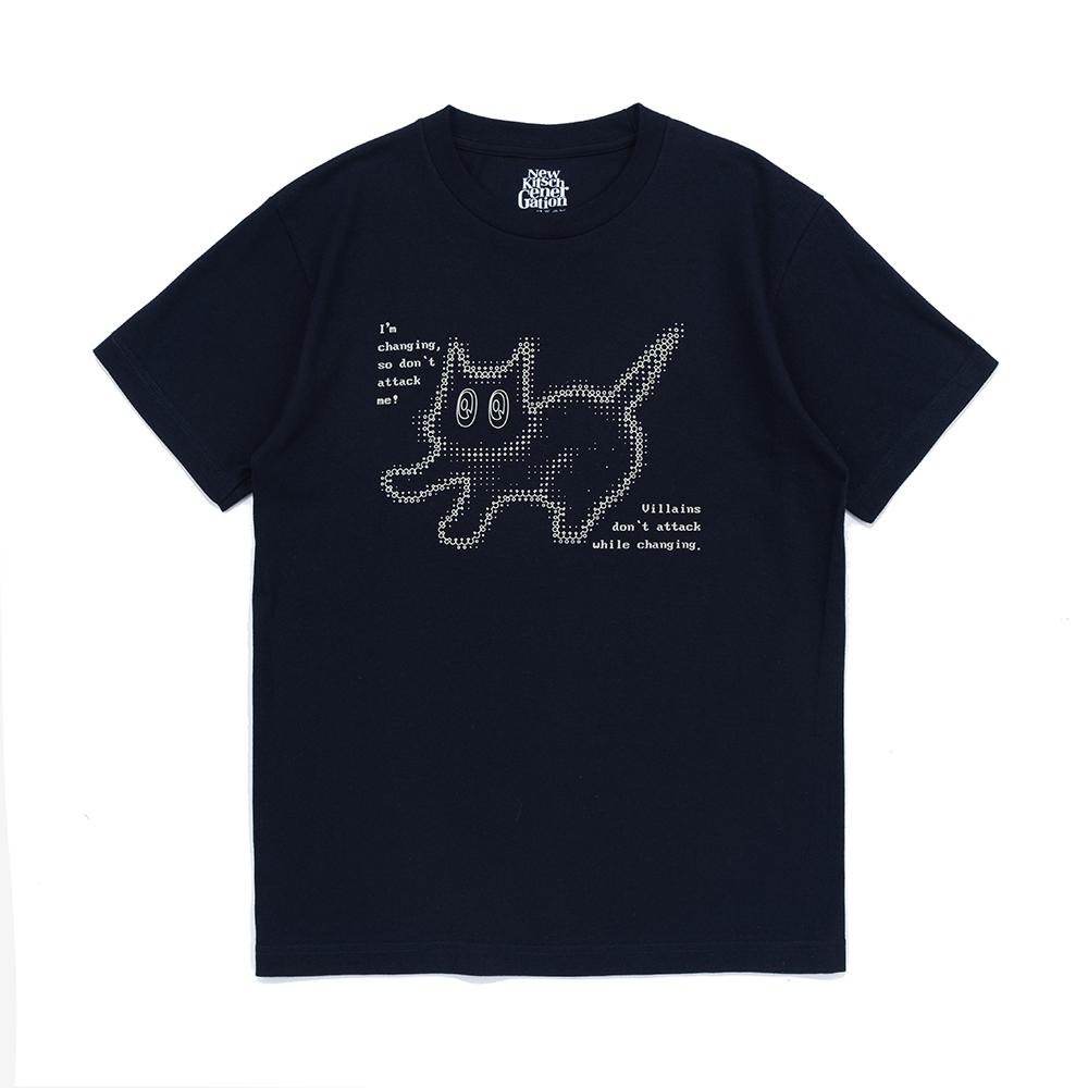 TWINKLING CAT SHORT SLEEVE (NAVY)