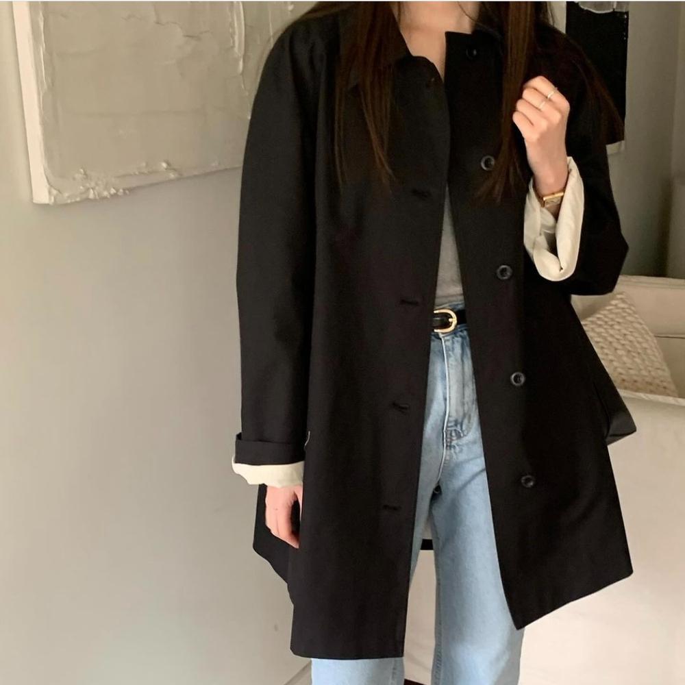 jinsim 진심 리하트렌치코트 하프트렌치코트 (당일배송/2color)