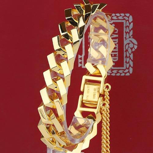 남자은팔찌 여자은팔찌 팔각 체인 순은 925 두꺼운 굵은