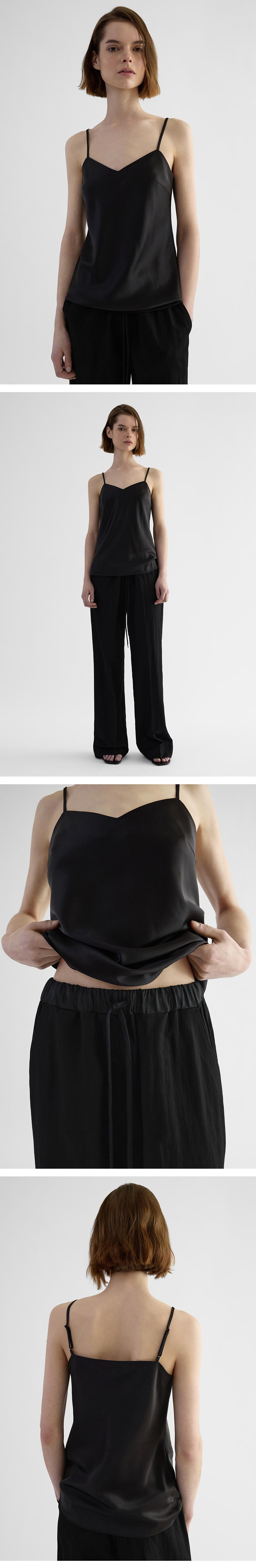 ONE * 새틴슬리브리스_블랙