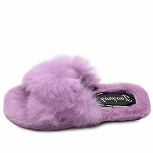 kami et muse Long fur toe open slippers_KM21w221