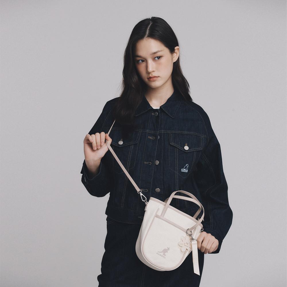 캉골 블라썸 캔버스 토트백 3901 아이보리