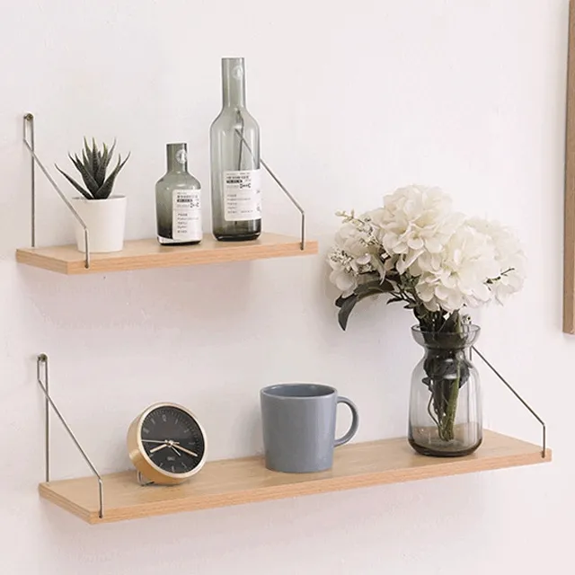 [3종후크증정/셀프인테리어] 무타공 다용도 벽걸이 우드 선반 조립 DIY 3size/3color