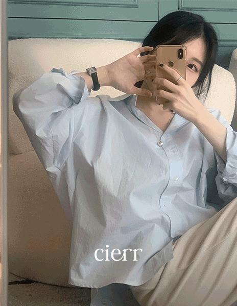 [MADE] loing shirts - water blue