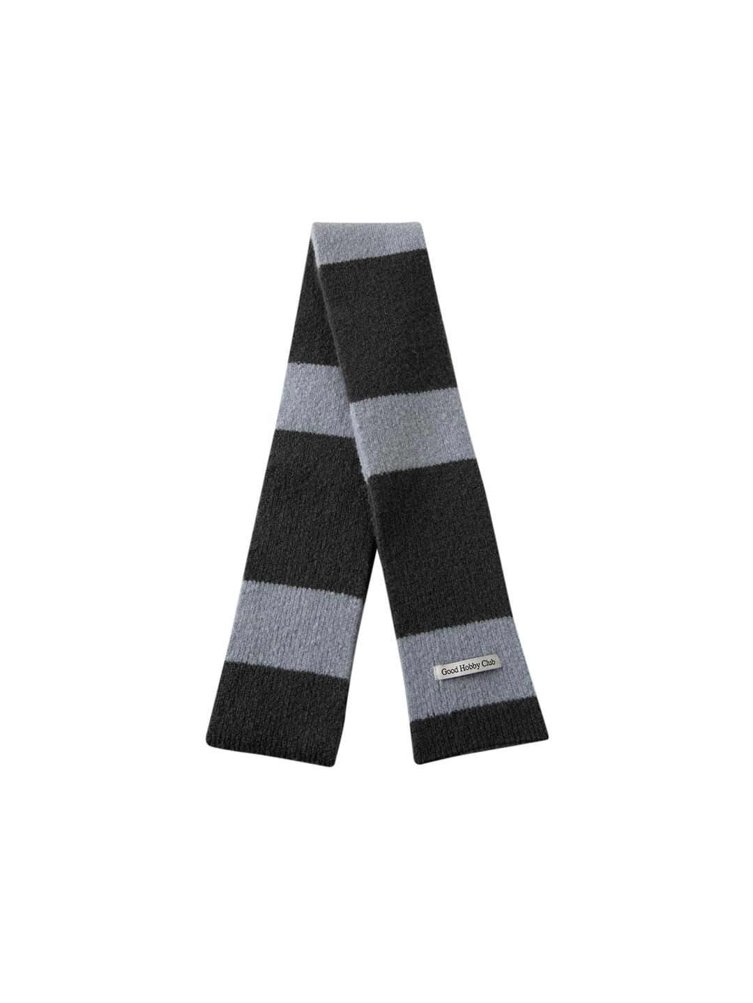 STRIPE MUFFLER_CHARCOAL BLUE