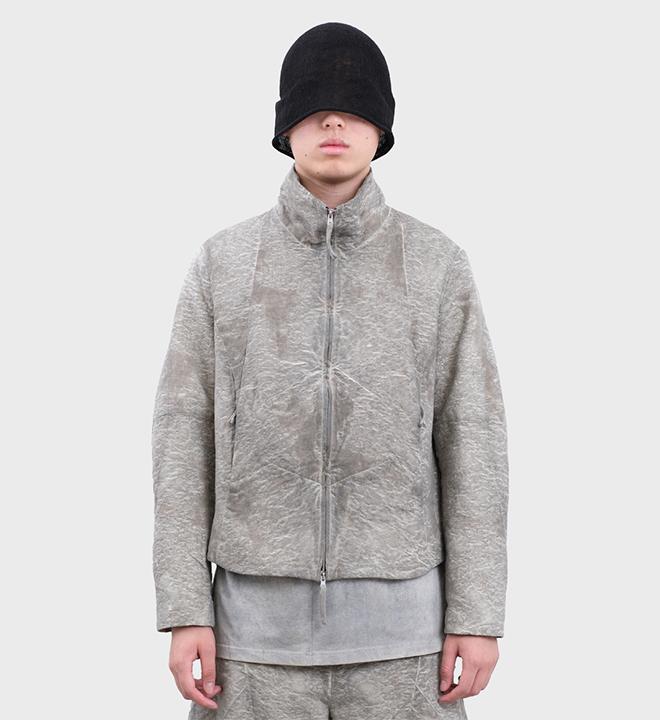 Shaped Sleeve Collarless Jacket (Dyeing)