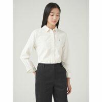 [빈폴레이디스] 기모 슬림핏 데님 셔츠  아이보리 (BF3X64E020)