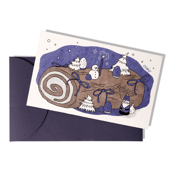 엽서 카드 _ 롤케이크