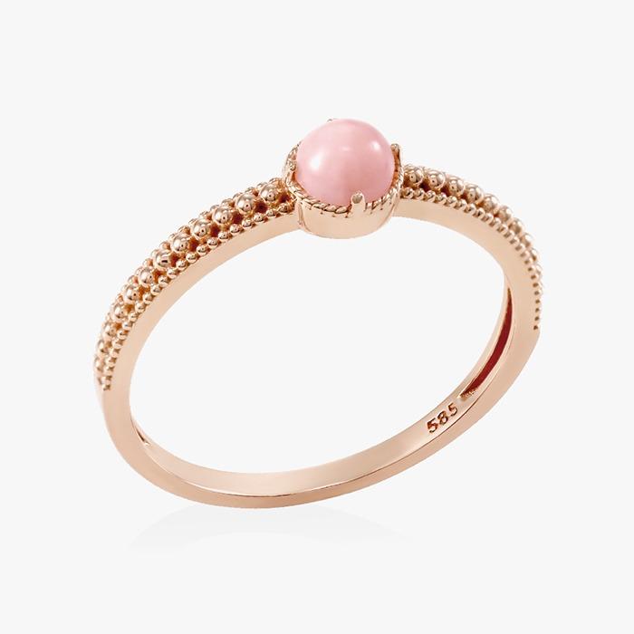 14K 18K 비쥬팝 르시아 핑크 오팔 원석 반지 45741