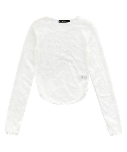 홀리넘버세븐(HOLYNUMBER7)  레이스 시스루 롱 슬리브_화이트 - 사이즈 & 후기 | 무신사