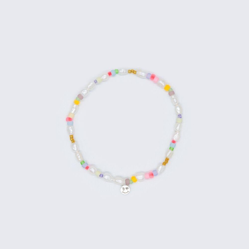 Jelly beads water pearl Bracelet 3mm 밥풀 담수진주 컬러 비즈 팔찌