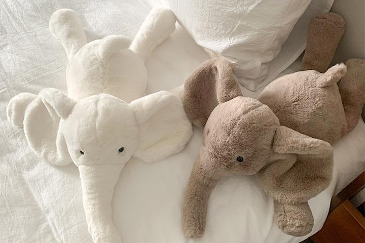 플러피 코끼리 인형 2type 2size 꿀잠 애착 인형