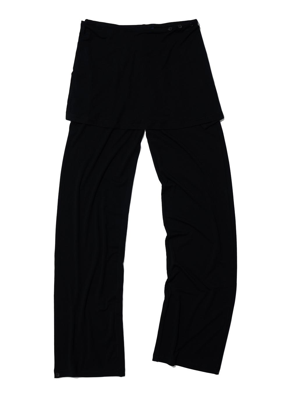 [WOMEN] PWC (SET) DETACHABLE WRAP SKIRT PANTS_BLACK