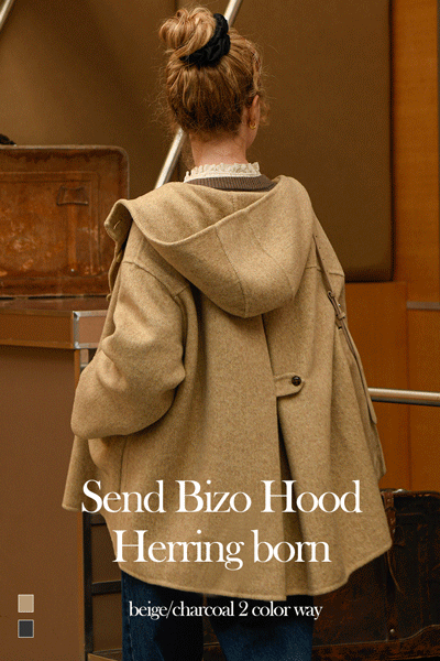 겨울한정기획/[WOOL]샌드비조헤링본CT