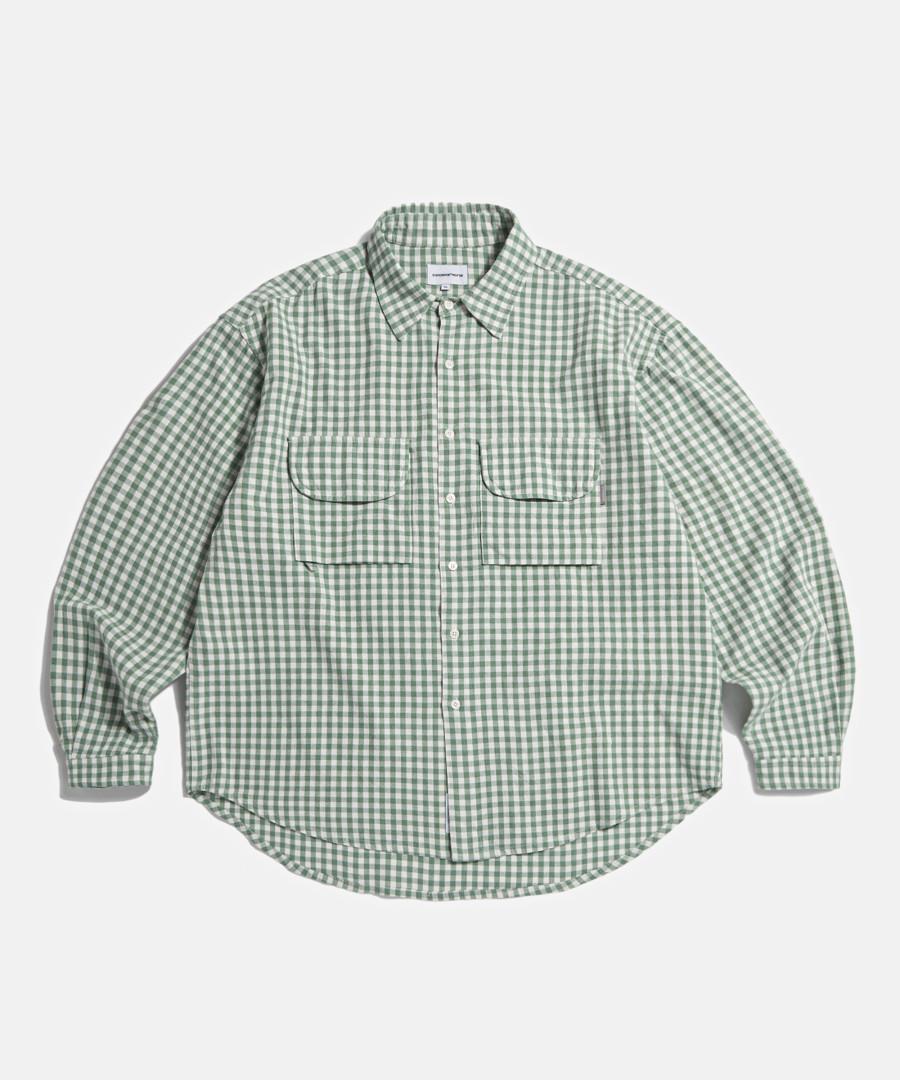 Double Pocket Gingham Shirt Leaf
