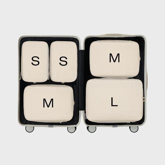 브랜든 부피순삭 압축 파우치 2세대 세트 28인치 S+S+M+M+L (5 colors)