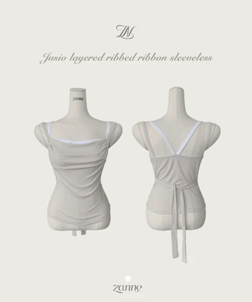 [웜톤 코디 추천🥨] 쥬시오 드레이프 레이어드 나시