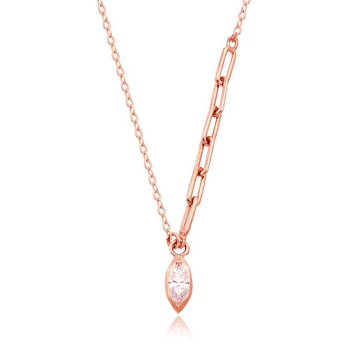 14k/18k 아넷사 언발 큐빅 신함마링 체인 목걸이