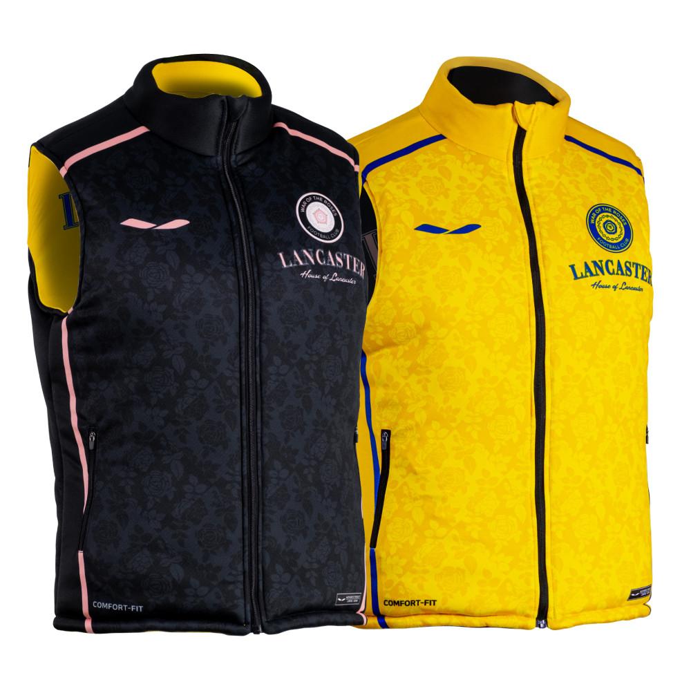 준타스 양면 패딩조끼 로즈 블랙&옐로우