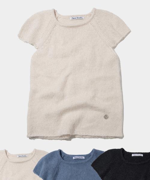 플레이스 스튜디오(PLACE STUDIO)  소프트 울 레이어드 라운드넥 반팔 니트 _ 3COLOR - 사이즈 & 후기 | 무신사