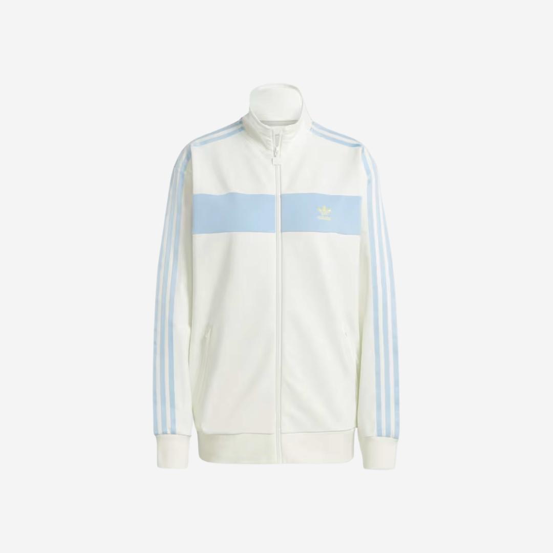 (W) Adidas Colorblock Track Top Off White - KR Sizing