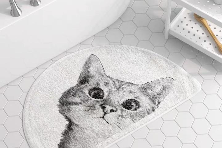 발매트 현관 주방 욕실 화장실 감성 매트 빼꼼이냥