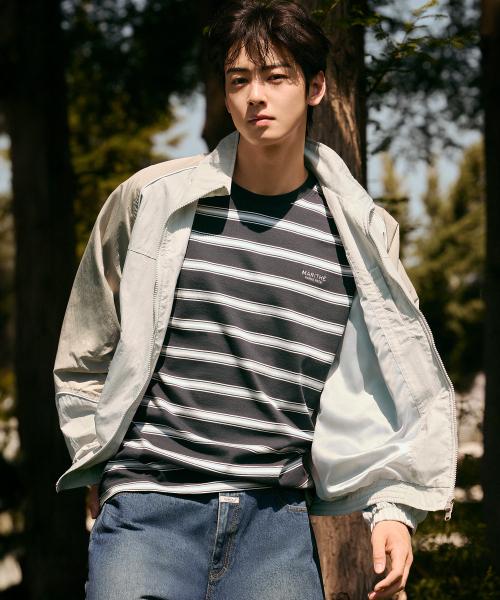 MULTI COLOR STRIPE LONG SLEEVE navy