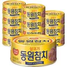 동원 라이트 스탠다드 참치  85g, 12개