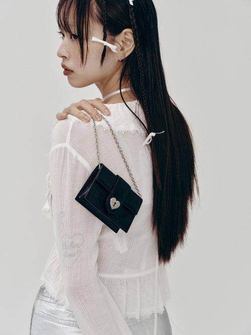 Heart Charm Leather Mini Bag_HC239OBG003M