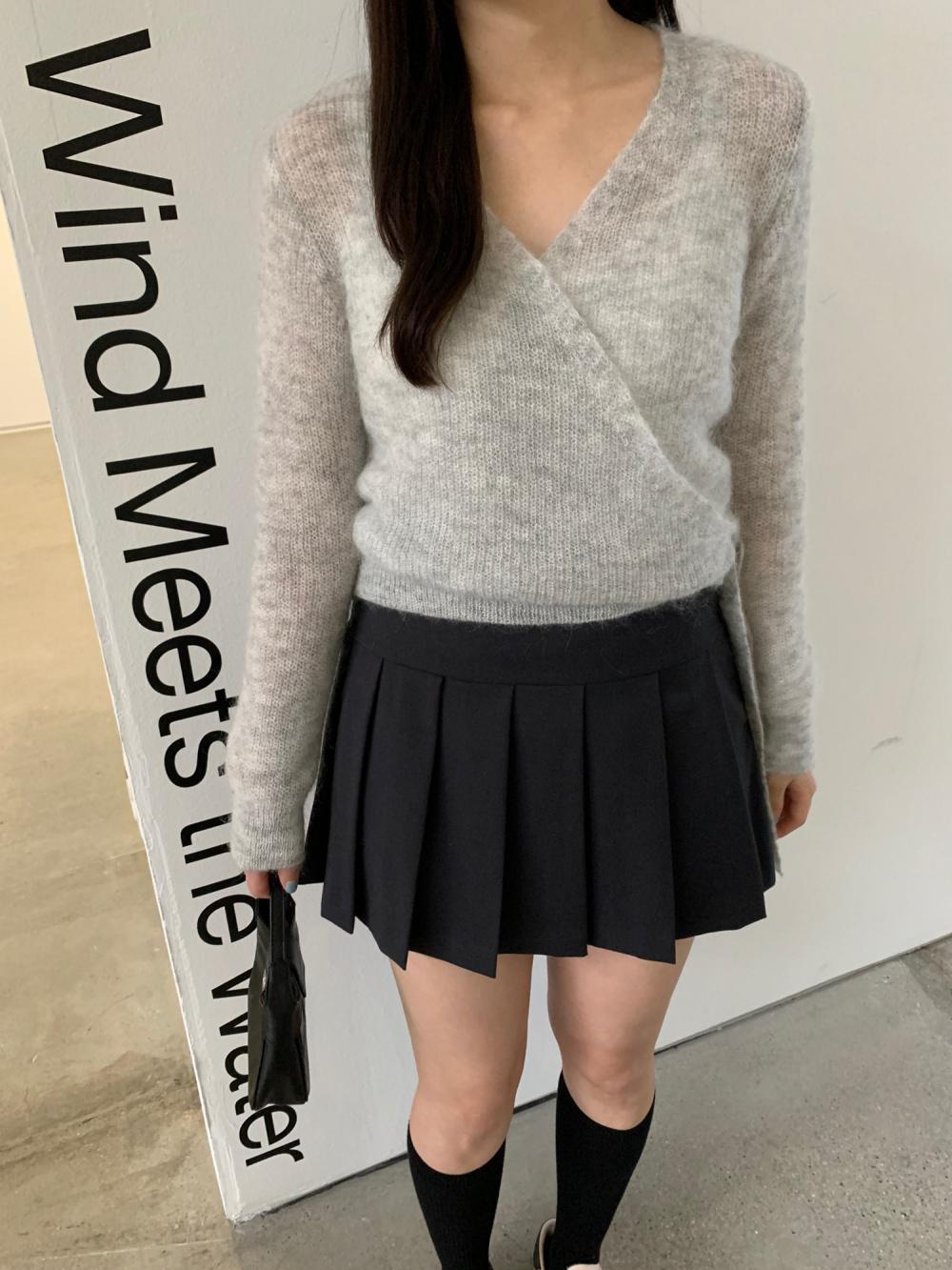 르라니 버드 플리츠 미니 스커트 주름 숏 치마바지 스커트팬츠 하객룩 sk (2color)