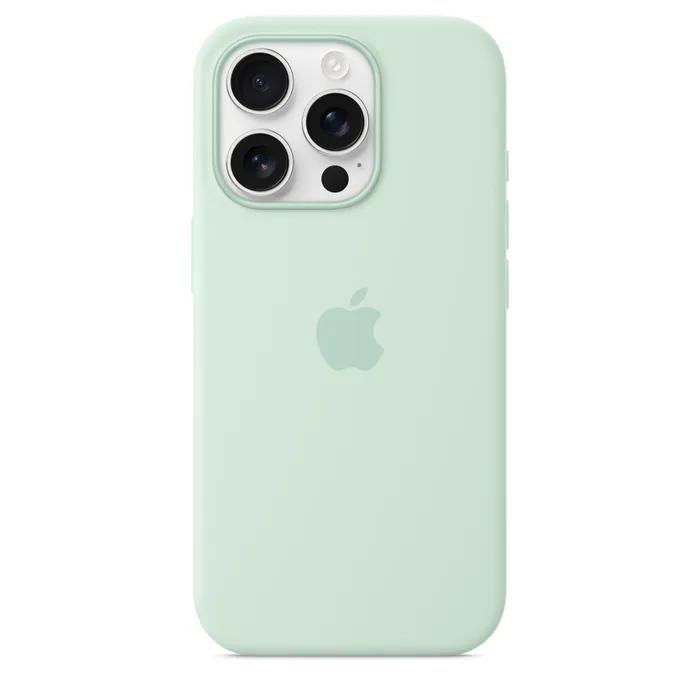 Apple 정품 아이폰 16 프로 실리콘 케이스 아쿠아마린 MDG04FE/A
