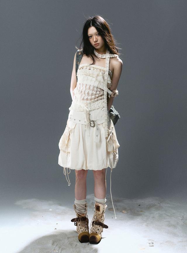 미세키서울 [2월 24일 발매]Draped shirt skirt pants SET BLACK