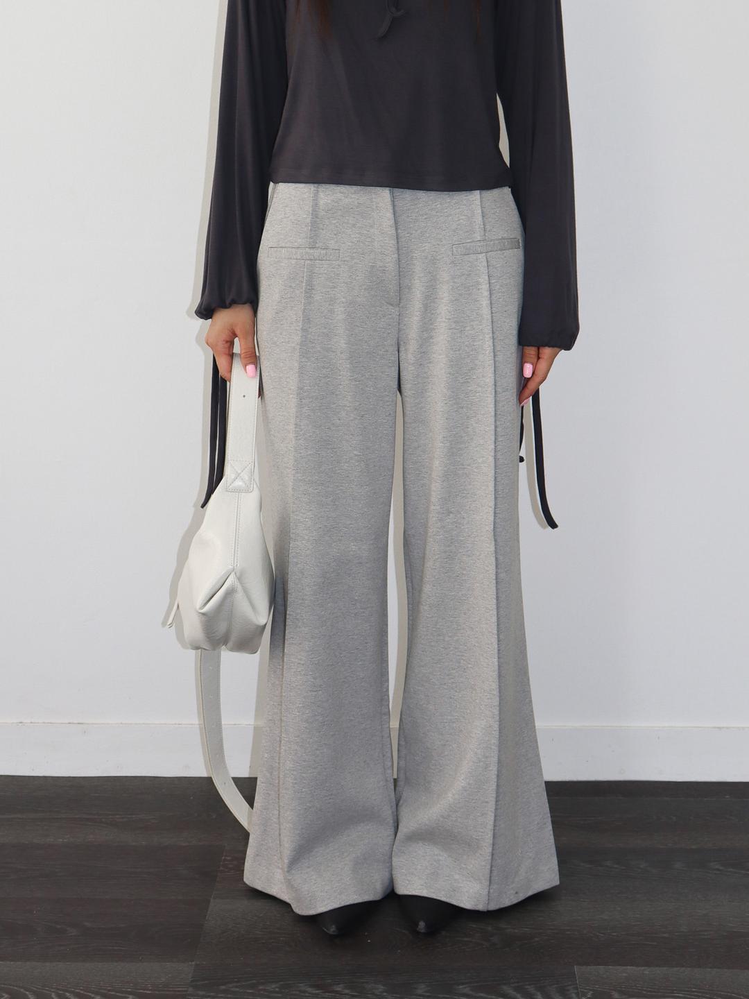 BELL PINTUCK BANDING PANTS (2COLOR)