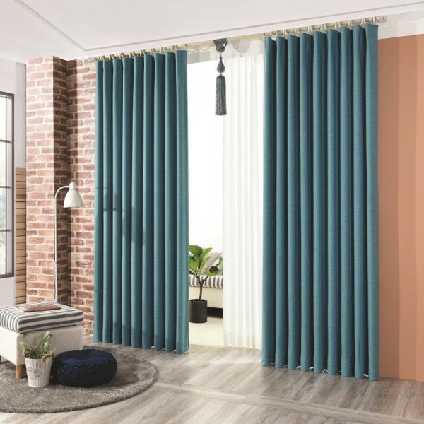 린네니 암막커튼 민자형 스카이블루 140X160cm (커튼봉 미포함)