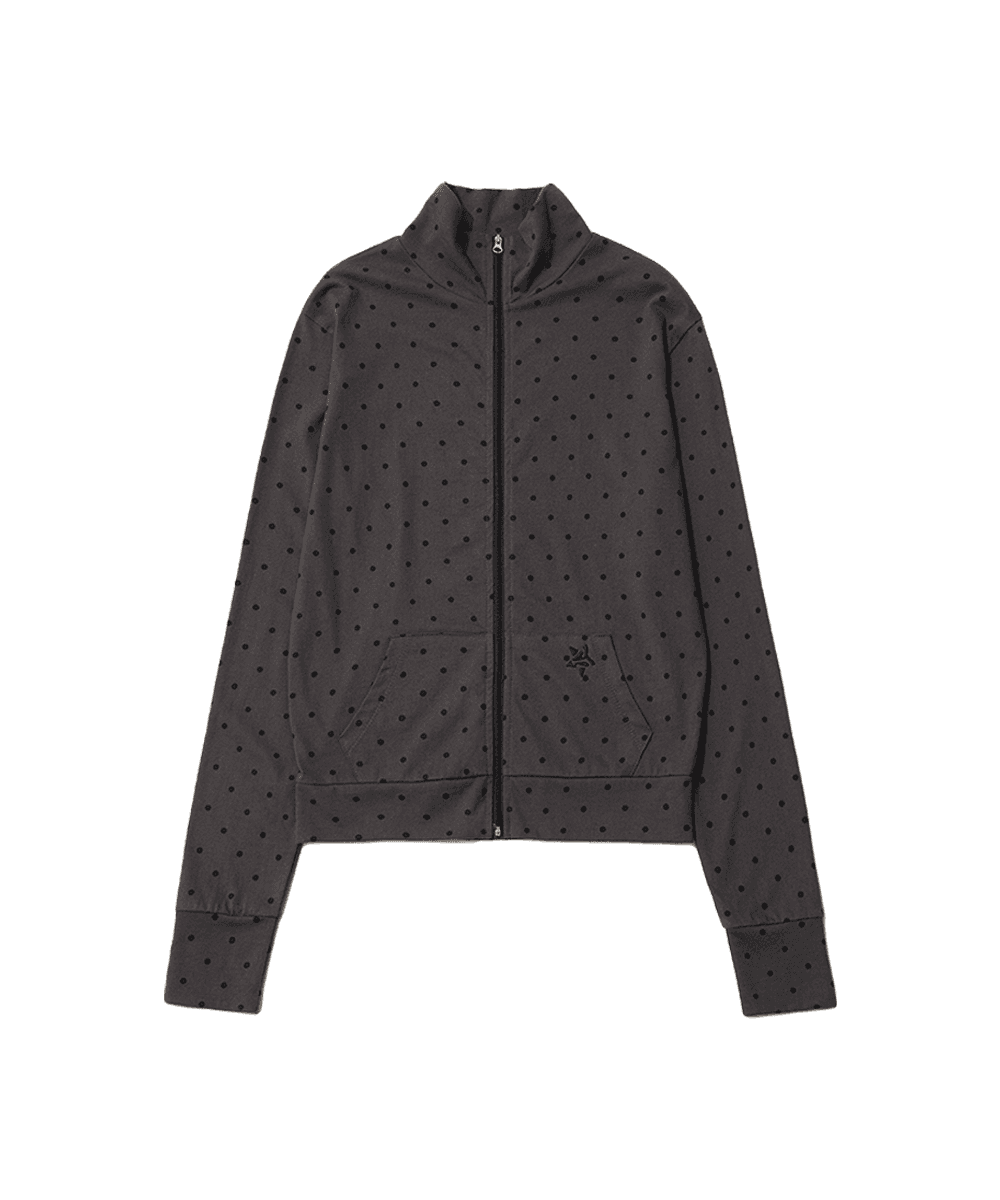 DOT SYMBOL ZIP UP - CHARCOAL