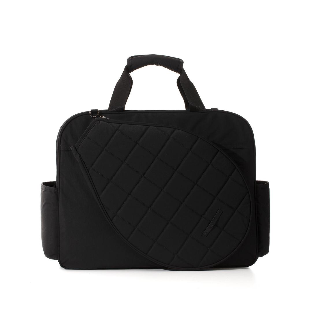 LOVEFORTY QUILTING RACKET TOTEBAG BLACK