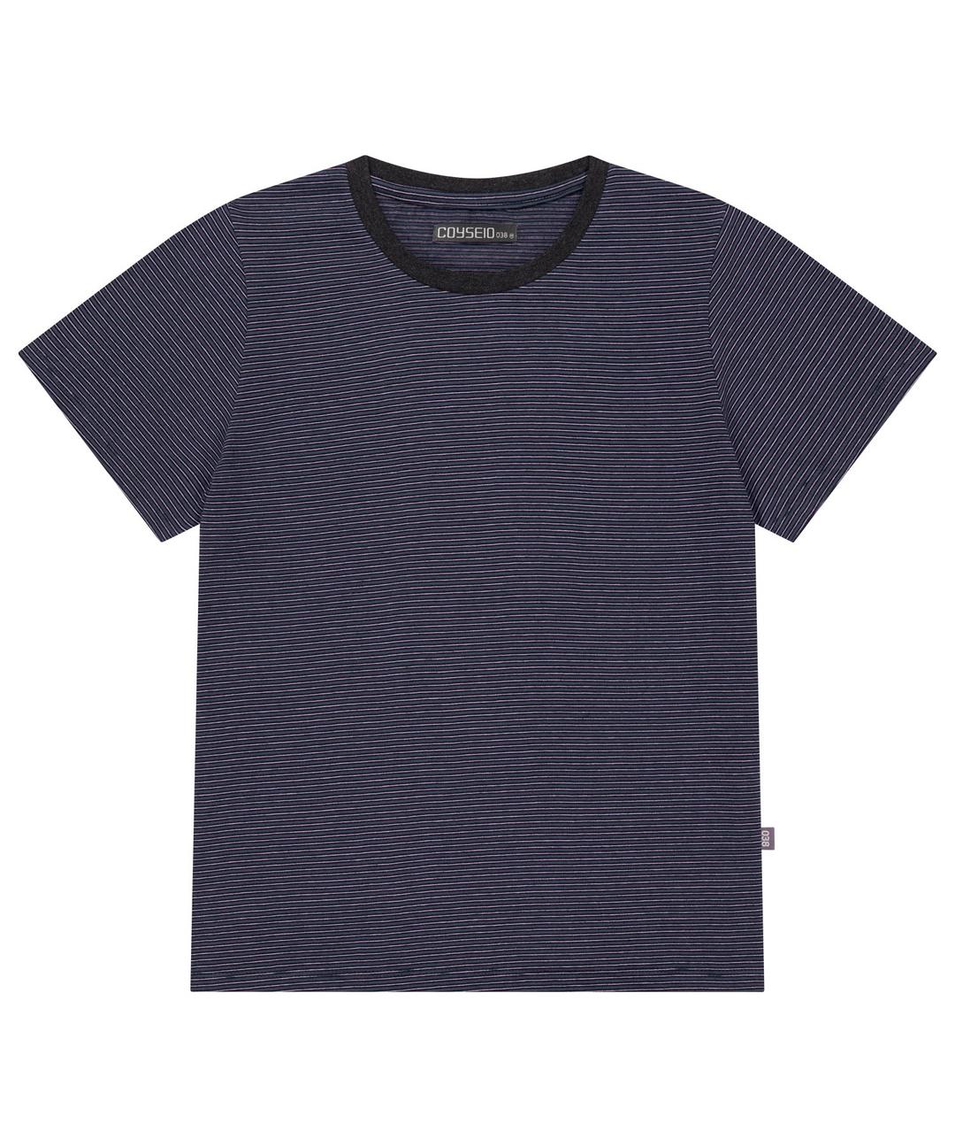 038 PINSTRIPE T-SHIRT BLUE
