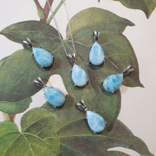 (한정수량.랜덤발송) 데일리 물방울 라리마 목걸이