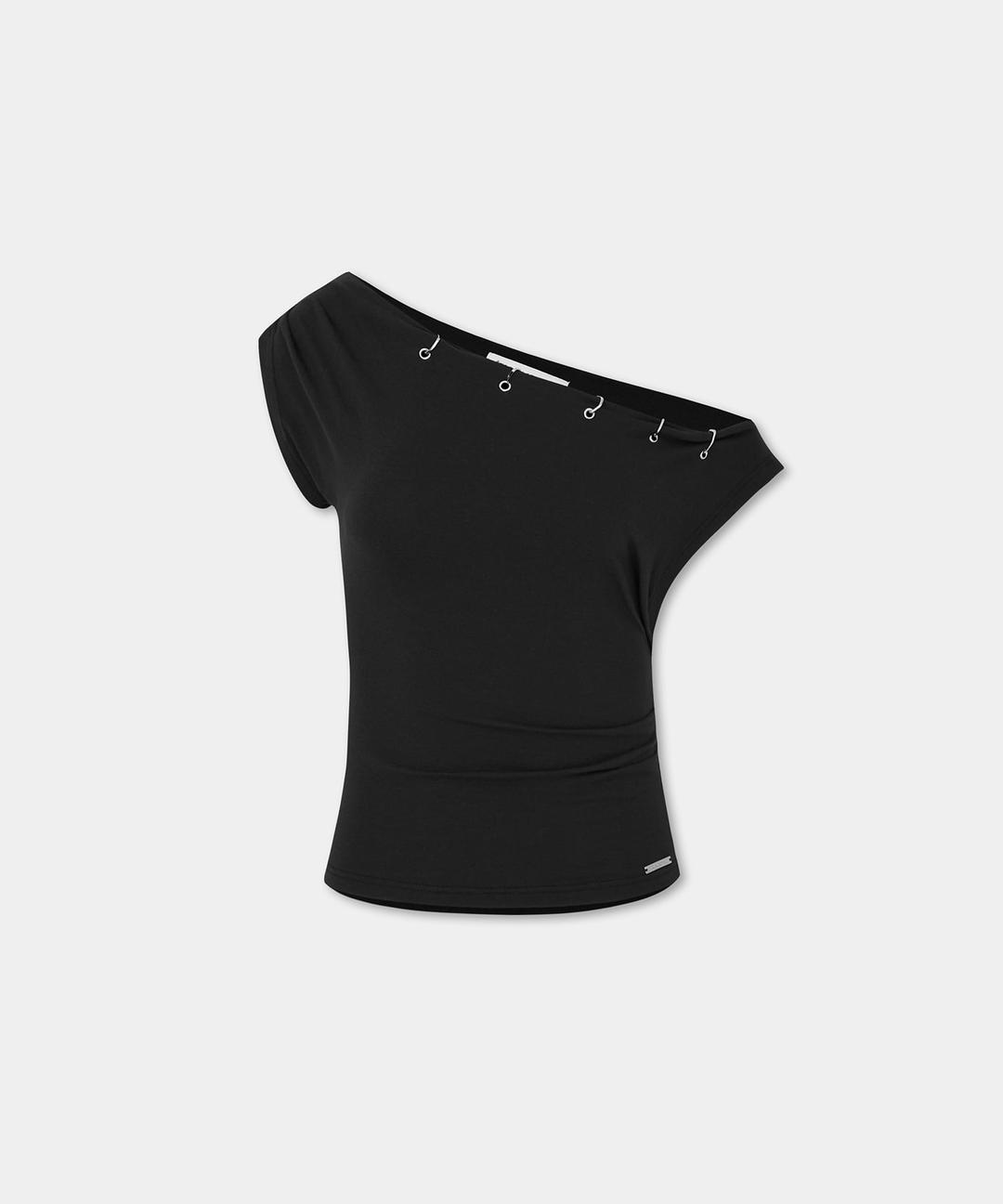 Piercing Drape Short Sleeve (BLACK)